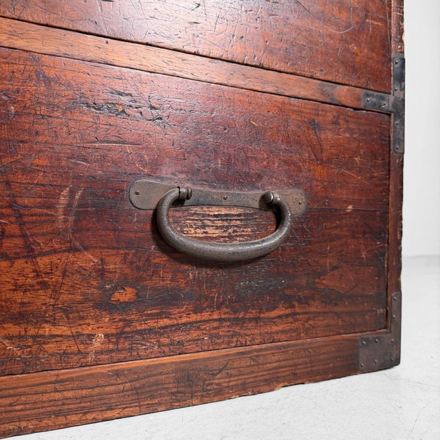 Wood Japanese Tansu Chest, 1910s For Sale - Image 7 of 16