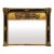Antique English Regency Style Black & Gilt Carved Wood Overmantel Mirror For Sale
