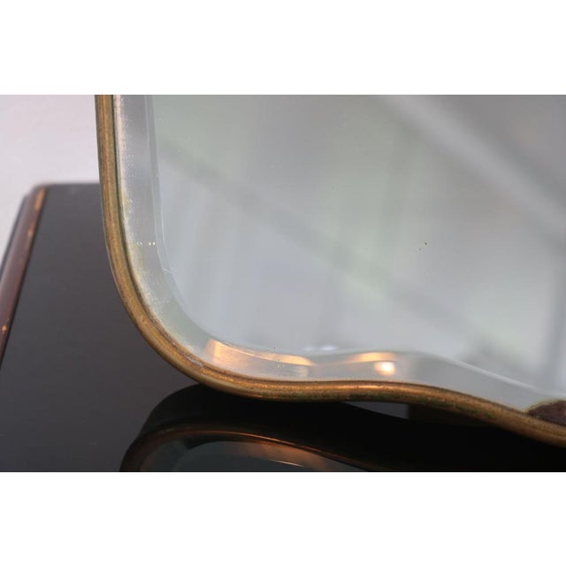 Italian Table Mirror with Brass Frame For Sale - Image 12 of 16