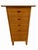 Vintage Danish Modern petite teak lingerie chest dating to the 1980s. This tall, narrow design offers excellent storage...