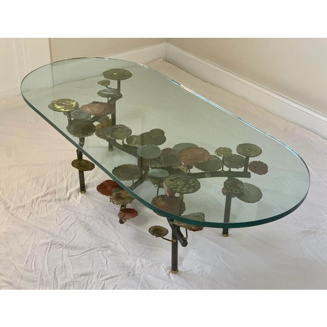 Coffee Silas Seandel Lily Pad Coffee Table - Circa 1972 Signed and Dated For Sale - Image 8 of 13
