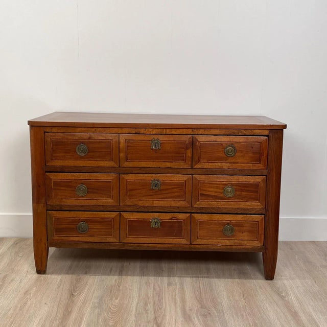 Wood Italian Neoclassical Commode Circa 1820 For Sale - Image 7 of 7