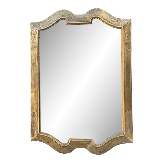 Vintage Carved Gilt Mirror For Sale