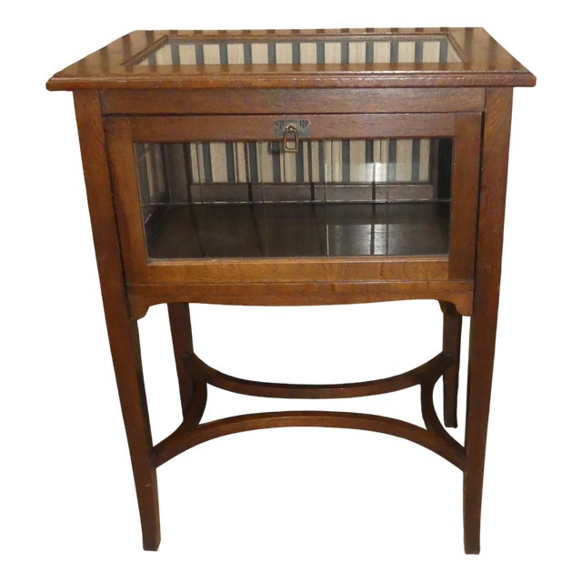 Art Nouveau Tea or Bar Cabinet with Glass, 1890s For Sale