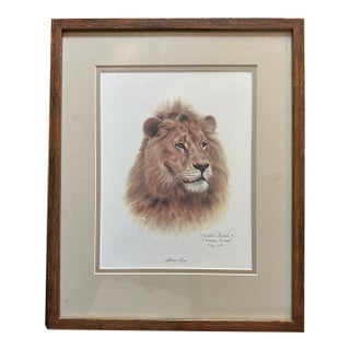 1980s Charles Frace “African Lion” Artist Proof Print For Sale