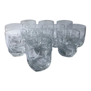 Vintage Heisey Coleport Clear Old Lowball Glasses - Set of 11