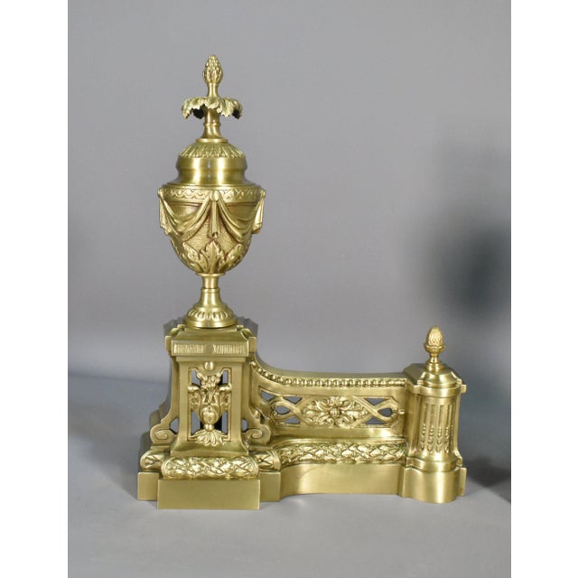 Napoleon III French Fire Dogs in Bronze, 19th Century, Set of 2 For Sale - Image 4 of 14