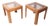 Pr. Oak and Tinted Glass End Side Tables C. 1980/90's For Sale