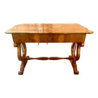 19th C. German Walnut Writing Table For Sale