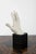 Anatomical plaster study of a man’s hand, sitting on an oak plinth base. With wonderful definition to the fingers and...