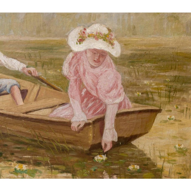 Impressionist Helena Adele Dunlap Rowing on the River, 1908 For Sale - Image 3 of 7