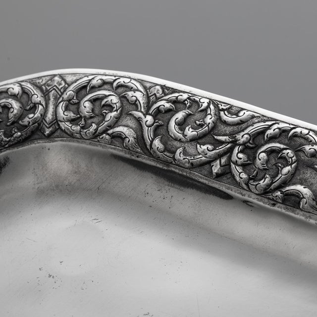 Thai Silver Tea Service on Tray, 1950s, Set of 6 For Sale - Image 12 of 18