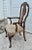 Tan Walnut Queen Anne Armchair Desk Dining Chair Brass Stud Accents Vintage 1960s For Sale - Image 8 of 12
