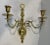 Vintage Brass Two Arm Candle Wall Sconce For Sale In Dallas - Image 6 of 7