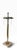 Classic architectural mid century modern table lamp, having a squared brass vertical center post, mounted on a square...