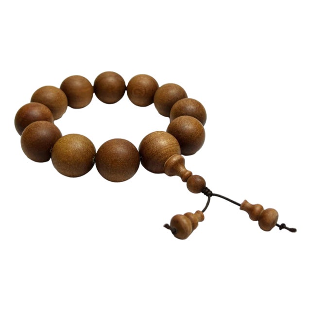 Chinese Natural Sandalwood Beads Hand Rosary Praying Bracelet For Sale