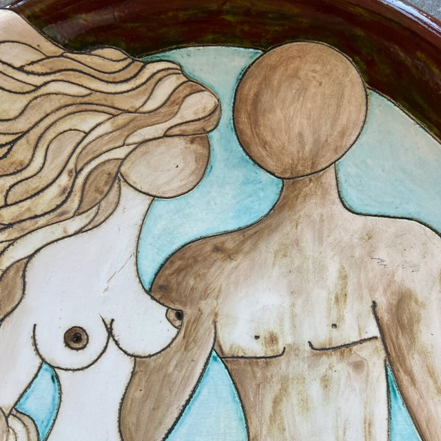 Large Ceramic Platter/ Bowl Signed Artime 03 For Sale - Image 11 of 13