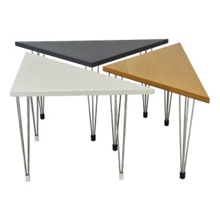Triangle Tables by Pin-Age, Denmark, 1980s, Set of 3 For Sale