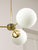 Mid-Century Modern Italian Pendant Light in Brass and Opaline Glass, 1960s For Sale - Image 9 of 15