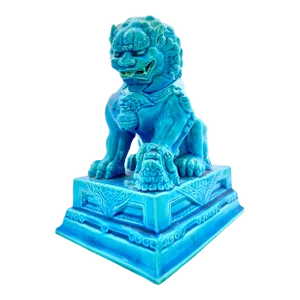 Vintage Foo Dog Oriental Figurine Asian Porcelain Guardian Lion