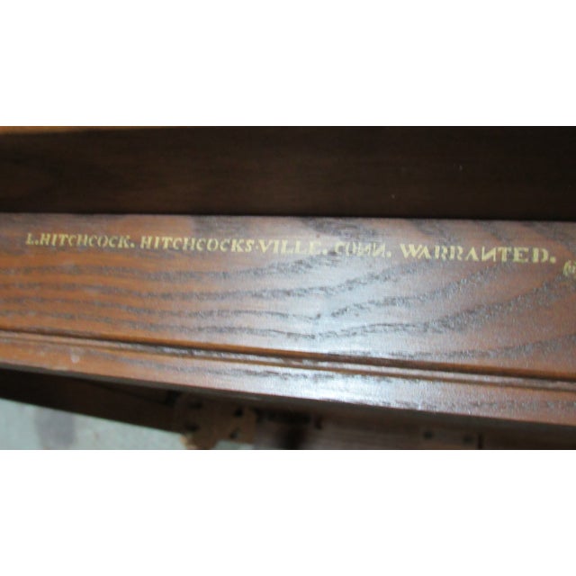 Wood Rare Hitchcock Oak Coffee Table Farmhouse Designer For Sale - Image 7 of 7