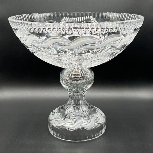 Vintage Crystal Centrepiece Pedestal Bowl on Baluster Stem, 1960s For Sale - Image 13 of 18