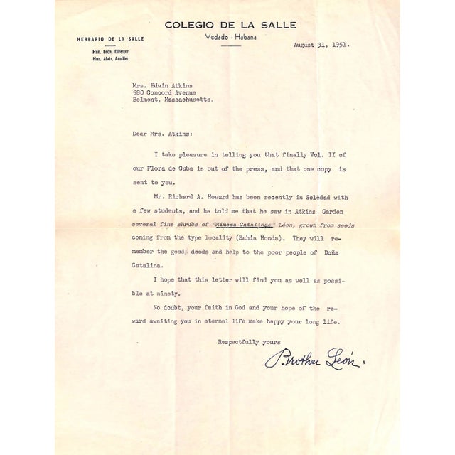 "Flora De Cuba Volumen II Dicoteledoneas: Casuarinaceas a Meliaceas" 1951 Hno. Leon Y Hno. Alain For Sale - Image 9 of 11