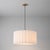 Scallop Pendant Light - Modern Weathered Brass Steel, Drum White Linen Shade, 19"d X 11"h, Elv Dimmable For Sale In Los Angeles - Image 6 of 7