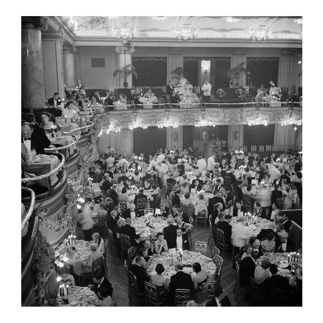 Luxury Dining, Limited Edition Estate Stamped Silver Gelatin Fibre Print, 1955, Printed Later For Sale