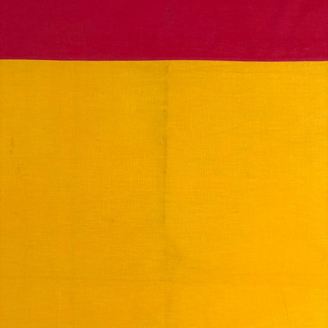 Rustic Large Vintage Sewn Cloth Flag of Spain For Sale - Image 3 of 7
