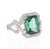 Gorgeous & Unique Cocktail Ring! This ring has a STUNNING Emerald Cut Green Tourmaline that weighs 3.83 Carats. Floating...