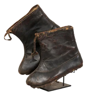 Vintage Chinese Boots on Stand