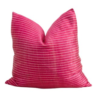 Zinu Antique Mashru Tribal Large Square Pillow For Sale