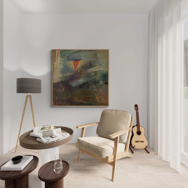 1990s 1994 Abstract Oil Painting on Canvas "Outer Limits" For Sale - Image 5 of 6