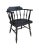 Wood Mid-Century Ebonized Oak LowBack Windsor Chair For Sale - Image 7 of 9