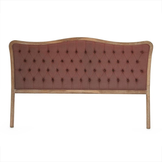 Upholstered and tufted in our sophisticated Aubergine linen, this king sized headboard is a timeless piece that will give...