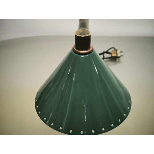 Flexible Light with Green Dome, 1960s, in Very Good conditions. Designed 1960 to 1969 European Plug (up to 250V).The...