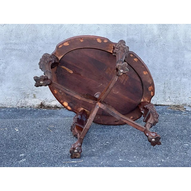 19th Century French Heavily Carved Lady Walnut Serving Table For Sale - Image 11 of 11