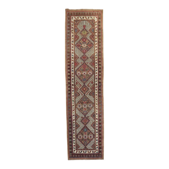 Early 20th Century Camel Tribal Persian Serab Runner For Sale