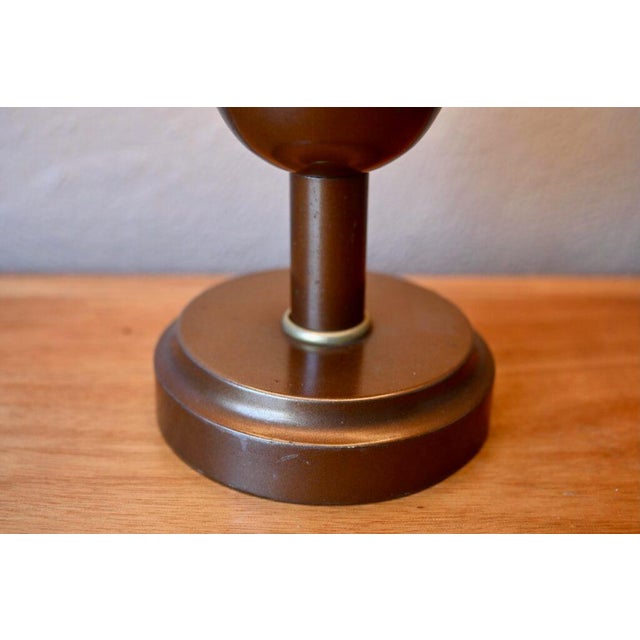 Beige Art Deco Bohemian Style Gilt Brass Table Lamp, France, 1940s For Sale - Image 8 of 11