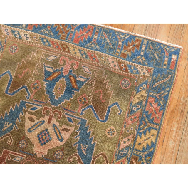 Early 20th Century Early 20th Century Zabihi Collection Camel Color Caucasian Rug - 3'4" x 5'3" For Sale - Image 5 of 8