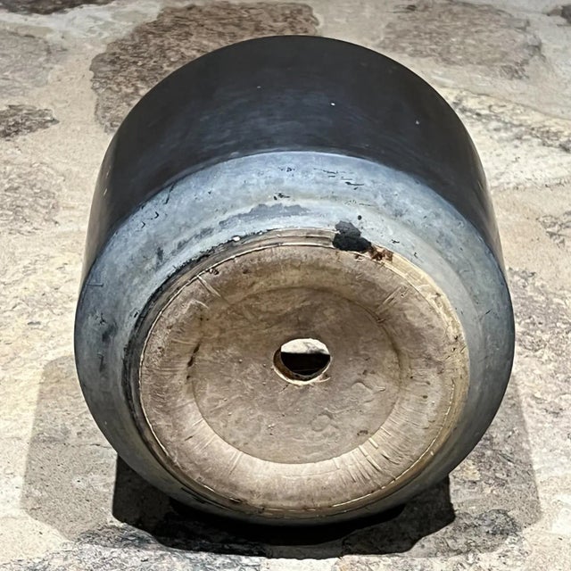 Gainey Pottery 1960s Architectural Pottery Small Black Planter La Verne Calif For Sale - Image 4 of 6