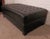Animal Skin Mid 20th Century Tufted Large Black Leather Ottoman For Sale - Image 7 of 8