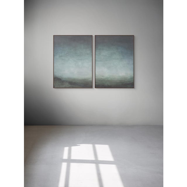 Abstract Contemporary Abstract Oil, Coldwax, and Mixed Media on Panels "Yogiri" by Janise Yntema For Sale - Image 3 of 4