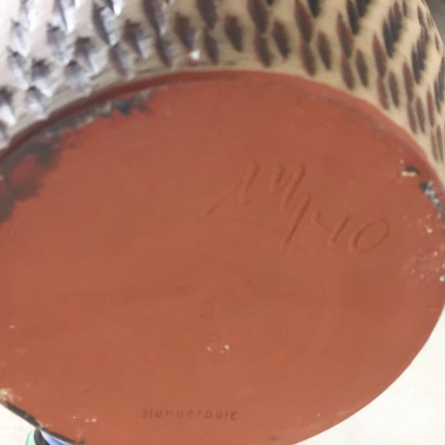 Beige Vintage Ceramic Pottery Floor Vase from Decora Ceramic, Germany, 1960s For Sale - Image 8 of 9