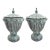 Antique 19th Century English Regency Neoclassical Iron Garden Urns & Lids - A Pair For Sale