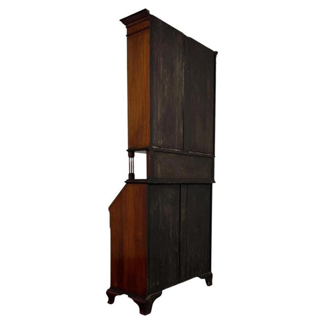 Antique Early 20th Century English Chippendale Revival Bureau For Sale - Image 12 of 15