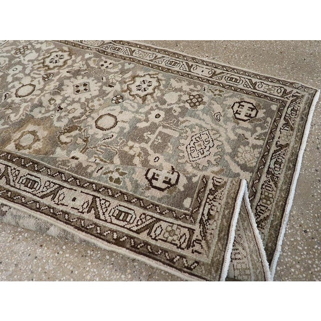 Textile Galerie Shabab Collection Mid-20th Century Persian Malayer Throw Rug For Sale - Image 7 of 8