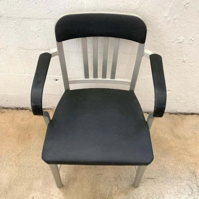 Vintage Mid Century Aluminum and Perforated Vinyl Emeco 