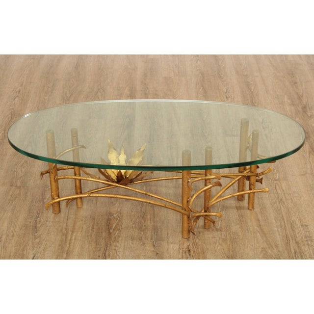 Mid 20th Century Silas Seandel Brutalist Lotus Oval Coffee Table For Sale - Image 4 of 13
